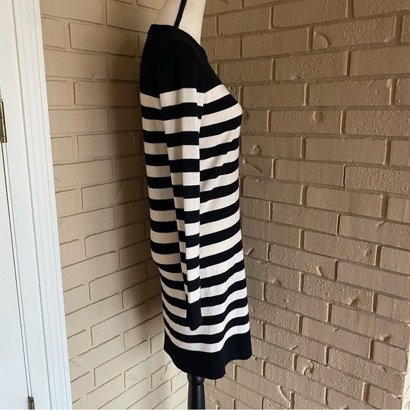 RAG & BONE Size XS Black & White Striped LILIAN SWEATER DRESS 100% Wool Modern - Picture 3 of 9